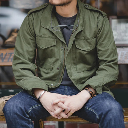 MADENCN M65 Field Jacket For Men Green Vintage Windbreaker by zapcart