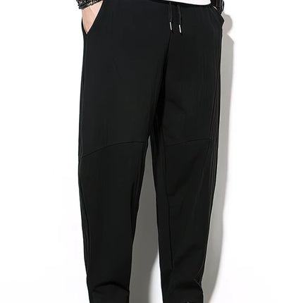 Mens Cotton Linen Baggy Pants Wide Leg Casual Nevettle by zapcart