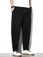 Mens Cotton Linen Baggy Pants Wide Leg Casual Nevettle by zapcart