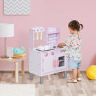 HOMCOM Kids Kitchen Play Set with Sound Utensils Pans Ages3 by zapcart