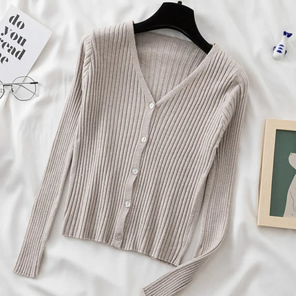 AOSSVIAO Knit Cardigan Crop Top For Women Fairycore by zapcart