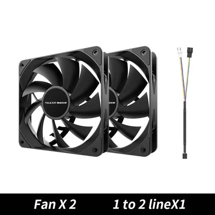 TEUCER 120mm PWM Case Fan Silent CPU Cooler For PC Builders by zapcart