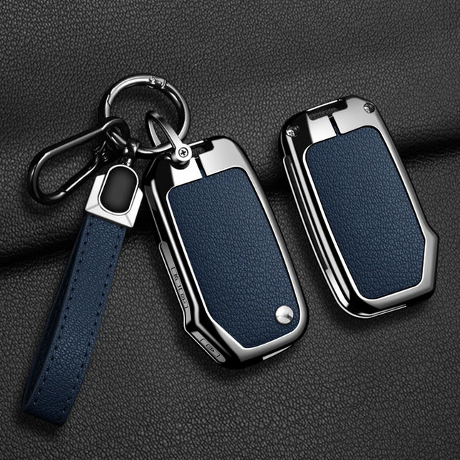 Zapcart Zinc Alloy Car Key Case For Kia Ceed Seltos Sorento Durable Leather