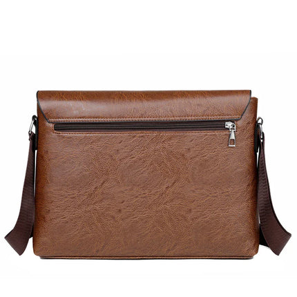 Luxury Brand Men Leather Messenger Bag For IPAD Business by zapcart