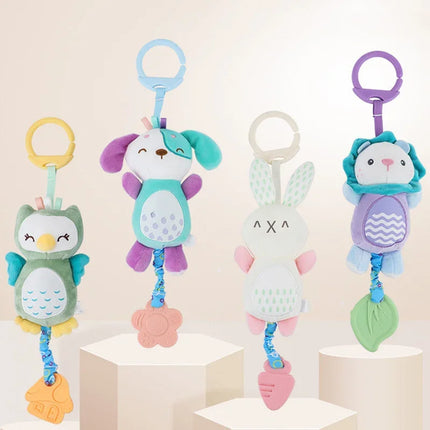 Soft Stuffed Animal Rattle Toddler Toy For Soothing Travel by zapcart