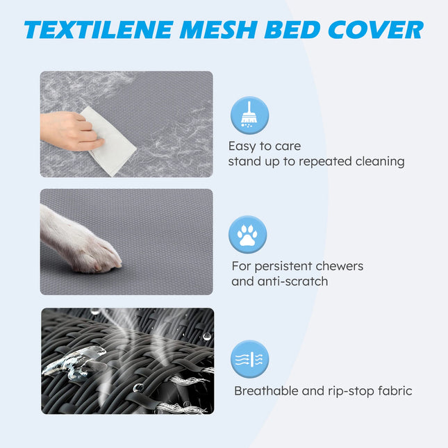 Hign Elevated Dog Bed Cooling Raised Pet Cot Breathable
