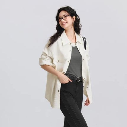 Semir Long Sleeve Shirt Women Cotton Oversize Chic Everyday by zapcart