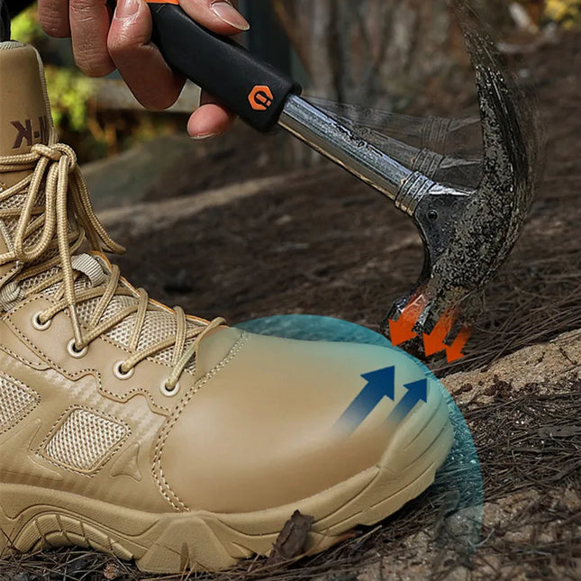 Senlong Outdoor Waterproof Steel Toe Safety Boots For Men by zapcart