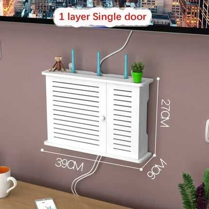 Dreamburgh Wall Mounted Router Shelf Living Room Storage by zapcart