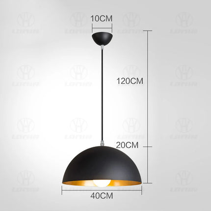 GEW Modern Pendant Lights Black Aluminum Semicircle Kitchen by zapcart