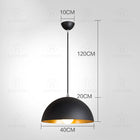 GEW Modern Pendant Lights Black Aluminum Semicircle Kitchen by zapcart