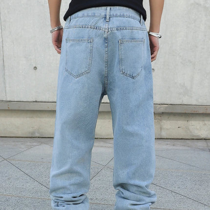 CN Guangdong Men Baggy Jeans Oversize Wide Leg Denim by zapcart