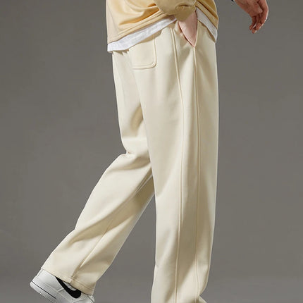Anbican Mens Sweatpants Korean Fashion Drawstring Wide Leg by zapcart