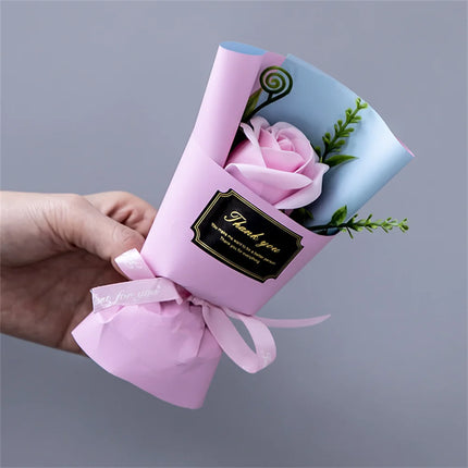 Soap Rose Bouquet Valentines Day Gift For Friends Home Decor by zapcart