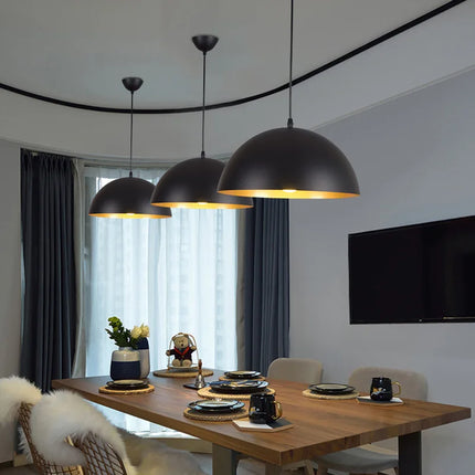 GEW Modern Pendant Lights Black Aluminum Semicircle Kitchen by zapcart