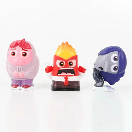 9Pcs/Set Mini Inside Out 2 Action Figure Toy Cartoon Movie Joy Anxiety Anger Sadness Disgust Fear Model Doll Figurines Kids Gift by zapcart
