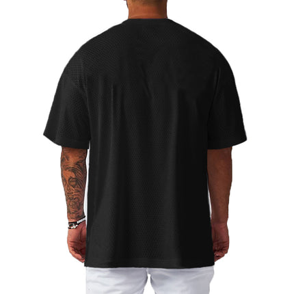 Muscleguys Mens Oversized Quick Dry Breathable Gym Tee by zapcart