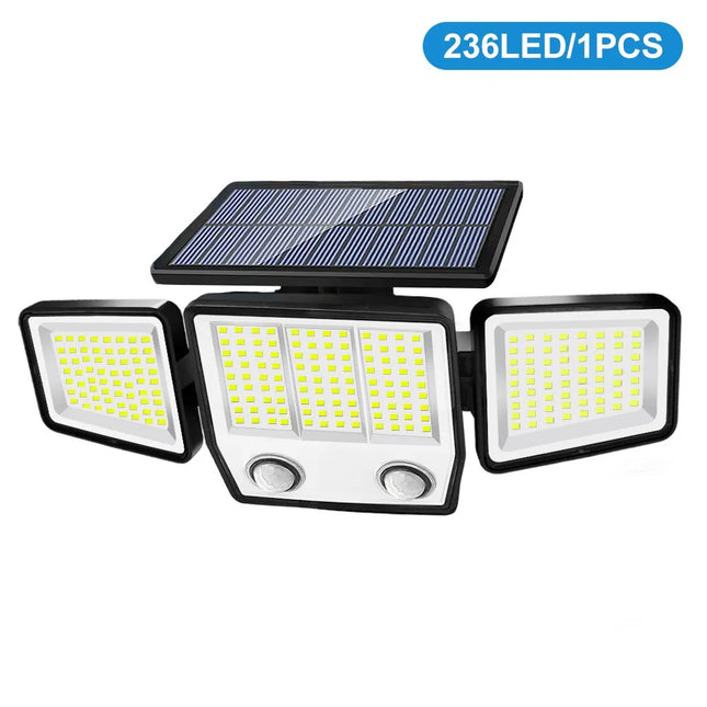 NewStyle Solar Security Lights 236LED Motion Outdoor 3 Head by zapcart