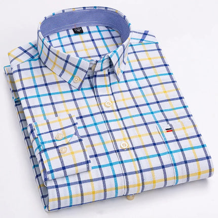 Bamboople Men 100 Percent Cotton Oxford Formal Shirt 7XL by zapcart