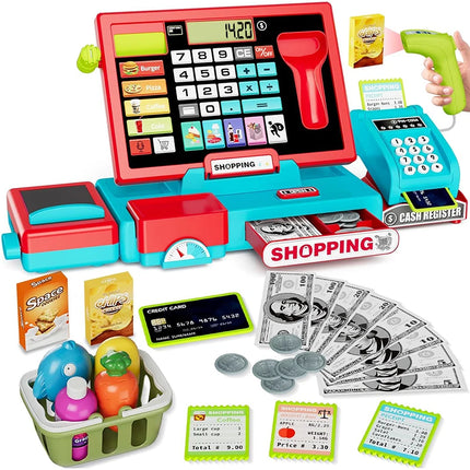 Kids Cash Register Playset With Real Calculator Educational by zapcart