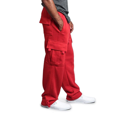 FujianChoice Mens Sweatpants Straight Fit Joggers Drawstring by zapcart