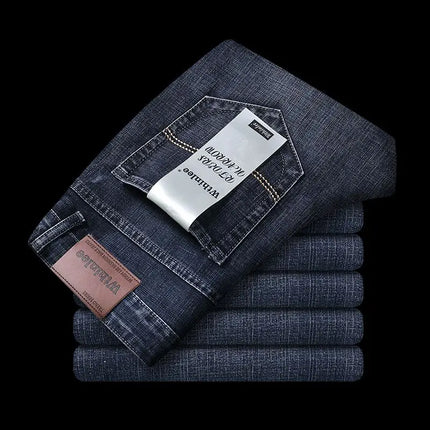 WTHINLEECN Men Slim Stretch Denim Jeans Luxury Casual by zapcart