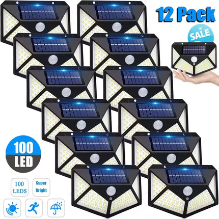IWP 100 LED Solar Wall Lights Motion Sensor Garden Decor by zapcart