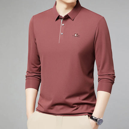 CN Zhejiang Mens Long Sleeve Polo Shirt Advanced Print by zapcart