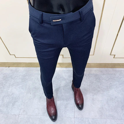 CN Zhejiang Mens Slim Fit Dress Pants Versatile All Match by zapcart