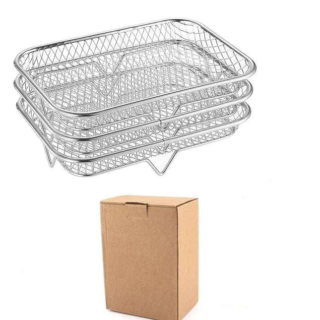 Choice Stainless Steel 3 Layer Air Fryer Rack Home Cooks by zapcart