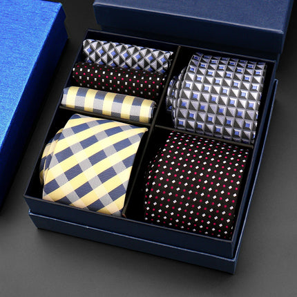 Mens Tie Hanky Set Burgundy Paisley Wedding Gift Box 3pcs by zapcart