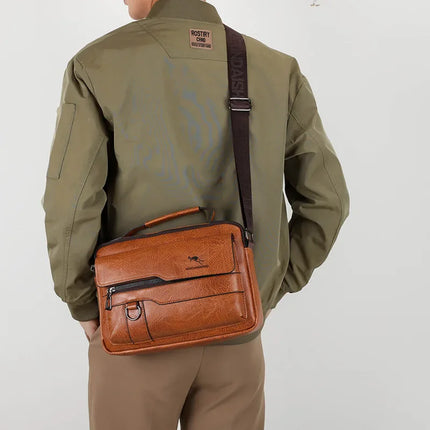 Kangaroo Brand Premium Leather Messenger Bag For Men by zapcart
