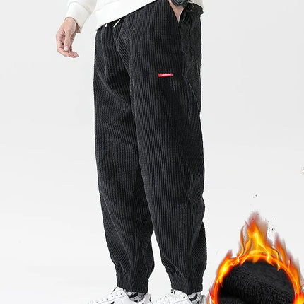 Zoyleircn Corduroy Sweatpants For Men Loose Fit Tech Fleece by zapcart