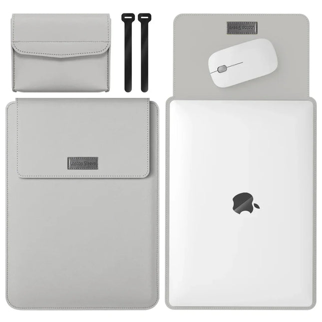 PU Leather Laptop Sleeve for MacBook 13 14 16 15 Inch by zapcart