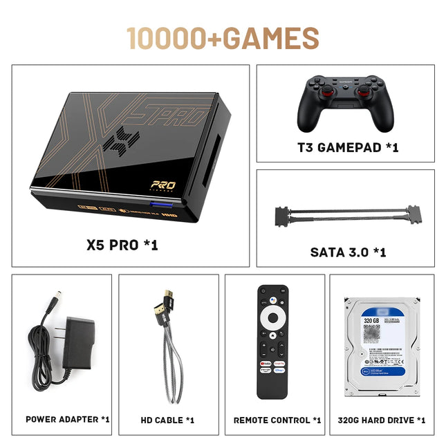 Kinhank Super Console X5 Pro Retro Game Console 4TB For TV by zapcart