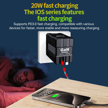 GaN 20W USB C Charger For iPhone Samsung Xiaomi EU US Plug by zapcart