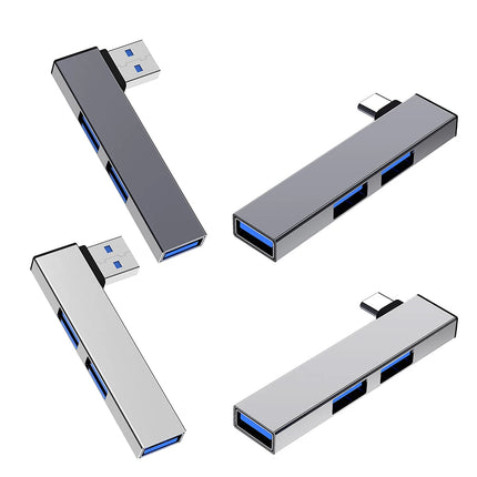 Alloyseed 3 Port USB C Hub OTG 5Gbps For PC Laptop by zapcart