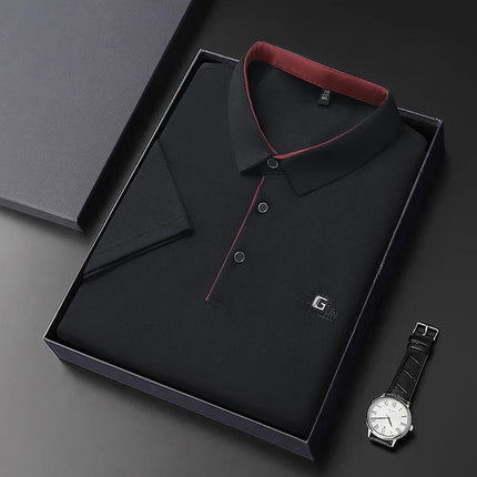 CN Zhejiang Mens New Business Casual Polo Shirt Breathable by zapcart
