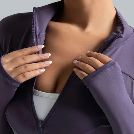 Women Zip Up Running Jacket Light Breathable DUTRIEUXCN by zapcart