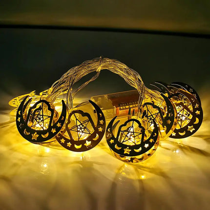 Wayfun Eid Mubarak Moon Star Light String for Ramadan Decor by zapcart