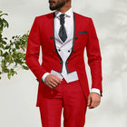 CN Jiangsu Slim Fit 3 Piece Wedding Premium Suit For Groom by zapcart
