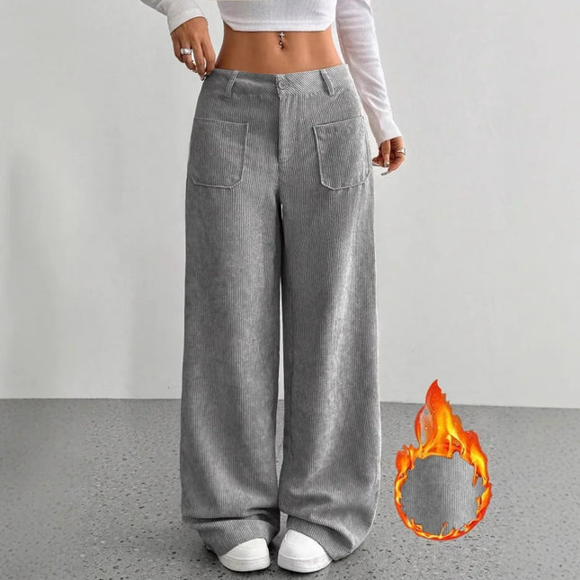 Womens Wide Leg Pants Loose Casual Floor Length Pockets by zapcart