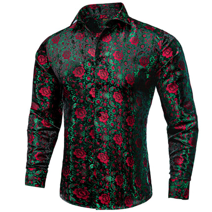 HenanChoice Mens Jacquard Paisley Shirt Long Sleeve Luxury by zapcart