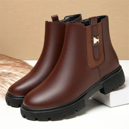 MCDVCN Women Chelsea Boots Anti Slip Platform Comfort