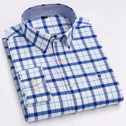 Bamboople Men 100 Percent Cotton Oxford Formal Shirt 7XL by zapcart