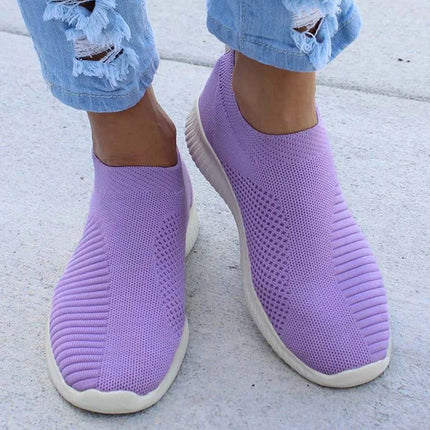 Women's Slip On Sneakers Breathable Comfort Casual White by zapcart
