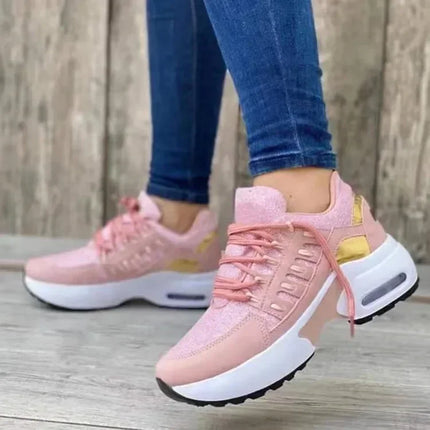 Women Platform Sneakers Breathable Mesh Anti Slip Plus Size by zapcart