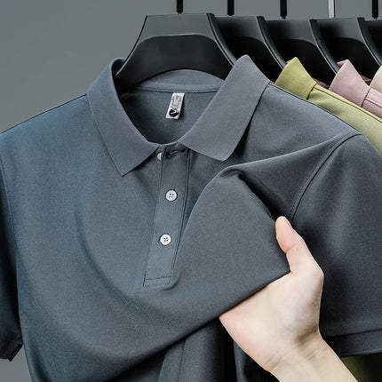 Zhejiang Choice Mens Solid Color Polo Shirt Breathable by zapcart