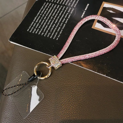 CN Unisex Cell Lanyard Pendant With Rhinestone Diamonds by zapcart