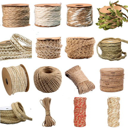 SQLzcCN Natural Jute Ribbon 5M for DIY Crafts and Gift Wrap by zapcart